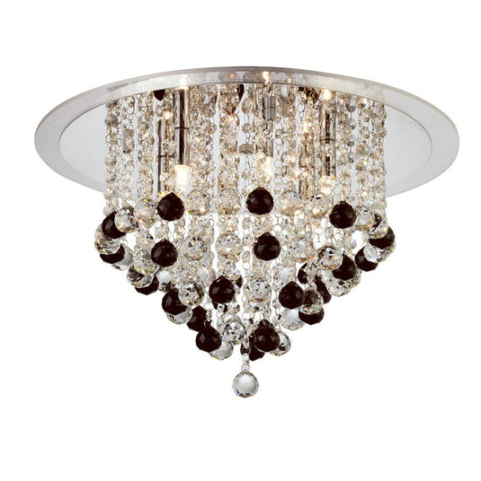 Diyas IL30008BL Atla Ceiling 4 Light Polished Chrome/Acrylic Trim/Crystal Supplied With 17 Additional Black Crystal Spheres - 37872