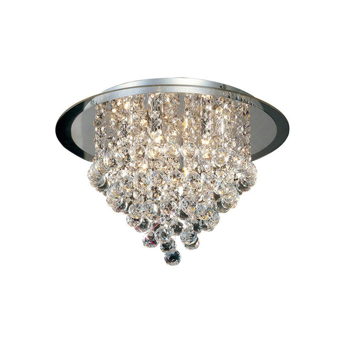 Diyas IL30009 Atla Ceiling 6 Light Polished Chrome/Acrylic Trim/Crystal - 37873