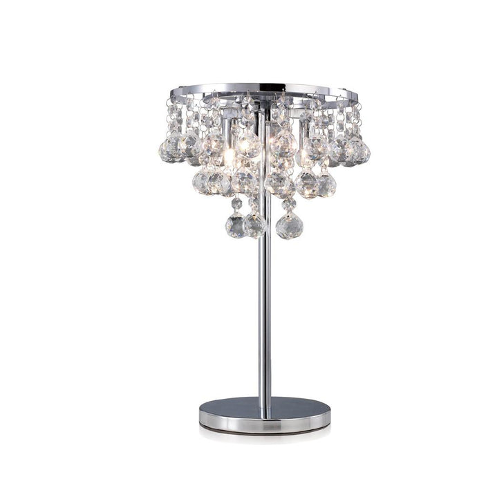 Diyas IL30028 Atla Table Lamp 3 Light Polished Chrome/Crystal - 20603