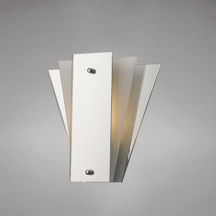 Deco D0013 Atlantis 250 x 260mmWall Lamp, 1 Light E27 Frosted/Mirror