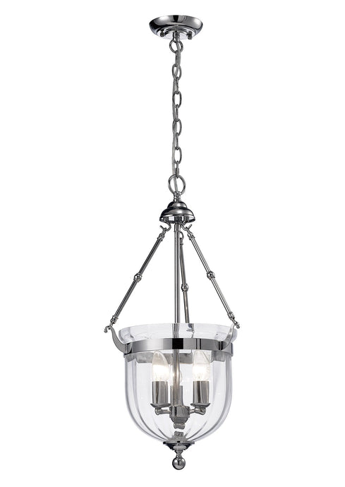 Diyas IL31072 Aubrey Pendant 3 Light Polished Chrome/Glass - 38256
