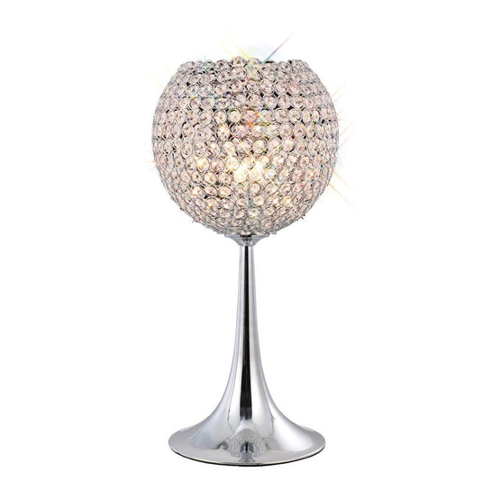 Diyas IL30194 Ava Table Lamp 3 Light Polished Chrome/Crystal - 37986