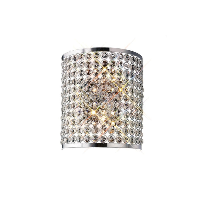 Diyas IL30199 Ava Rectangle Wall Lamp 2 Light Polished Chrome/Crystal - 37990