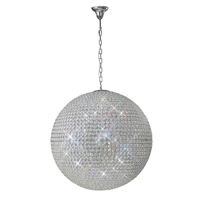 Diyas IL30202 Ava Pendant 12 Light G9 Polished Chrome/Crystal Item Weight: 25.5kg - 37992