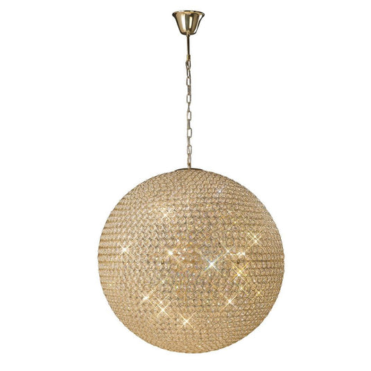 Diyas IL30750 Ava Pendant 12 Light G9 French Gold/Crystal Item Weight: 25.5kg - 38119