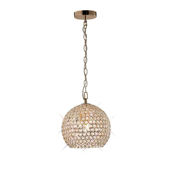 Diyas IL30751 Ava Pendant 4 Light French Gold/Crystal - 38120