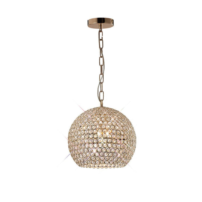 Diyas IL30752 Ava Pendant 5 Light French Gold/Crystal - 38121