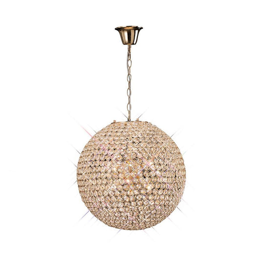 Diyas IL30753 Ava Pendant 7 Light French Gold/Crystal - 38122
