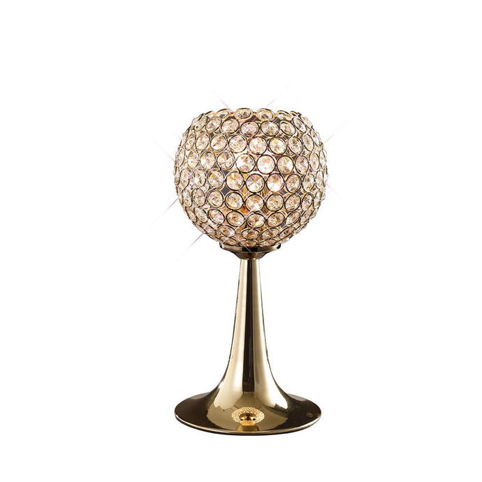Diyas IL30755 Ava Table Lamp 2 Light French Gold/Crystal - 38124
