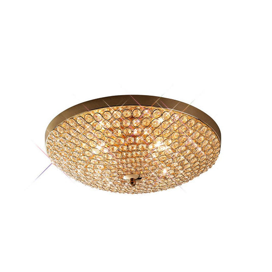 Diyas IL30756 Ava Ceiling 4 Light French Gold/Crystal - 38125