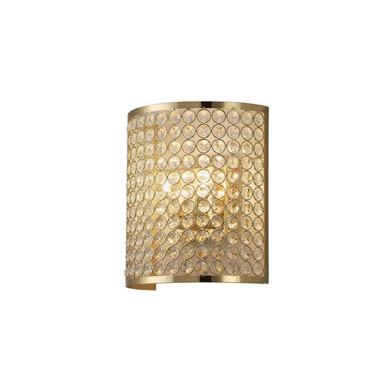 Diyas IL30759 Ava Wall Lamp Rectangle 2 Light French Gold/Crystal - 38128