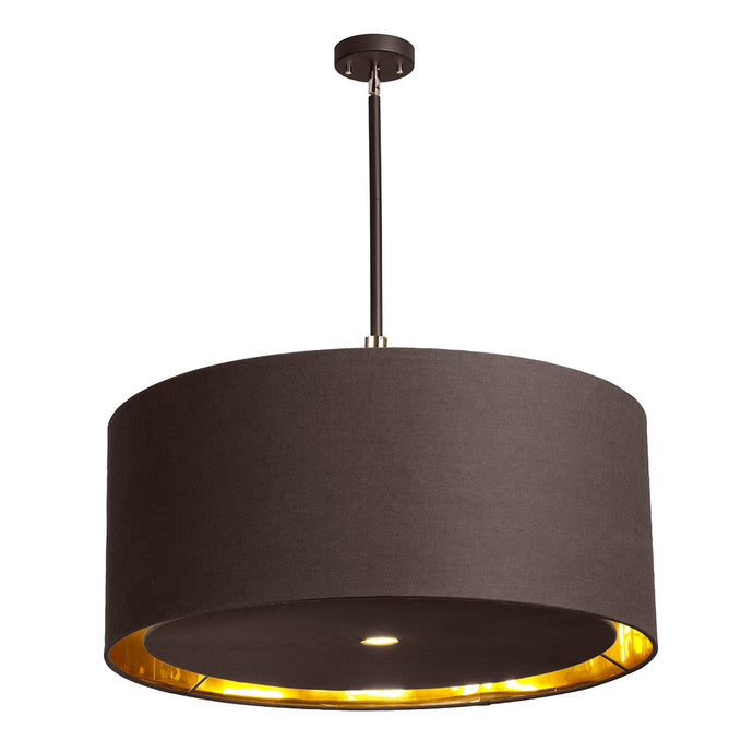 Elstead Lighting  BALANCE-PXL-BRPB Balance 4 Light Extra Large Pendant - Brown and Polished Brass