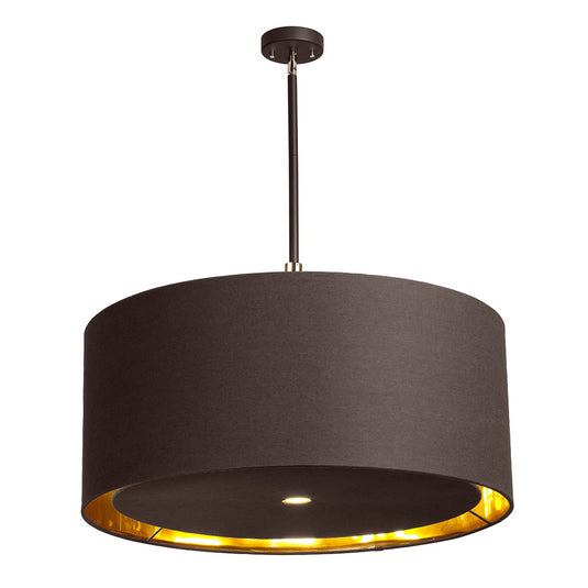 Elstead Lighting  BALANCE-PXL-BRPB Balance 4 Light Extra Large Pendant - Brown and Polished Brass