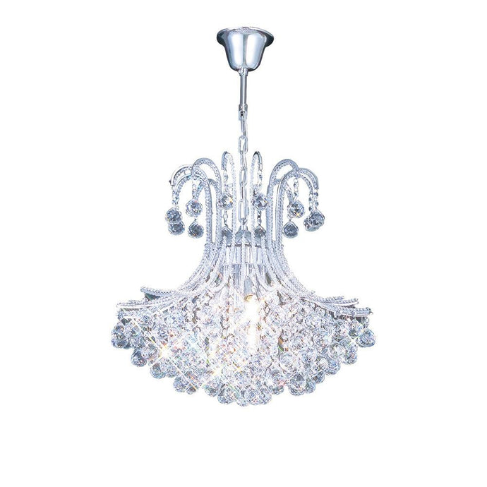 Diyas IL30017 Bask Pendant Round 6 Light E14 Polished Chrome/Crystal Item Weight: 18.5kg - 37883