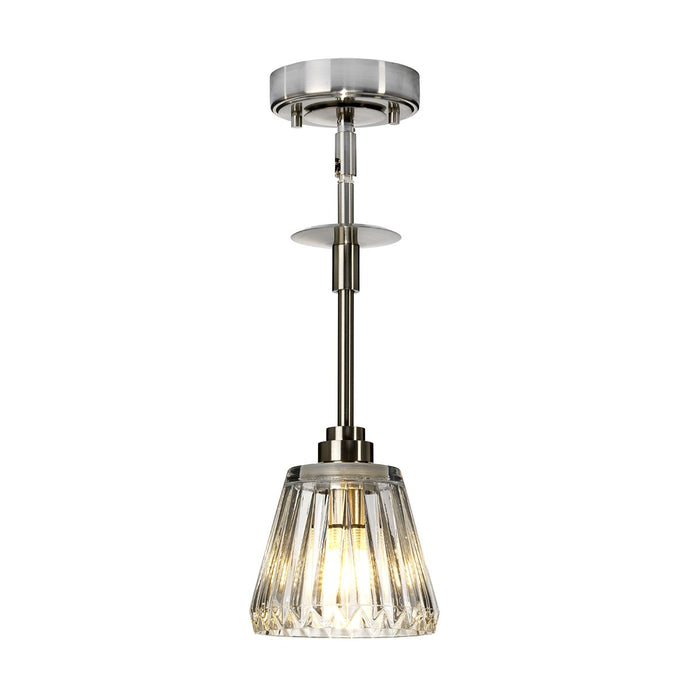 Elstead Lighting BATH-AGATHA1P-BN Agatha 1 Light Pendant - Brushed Nickel