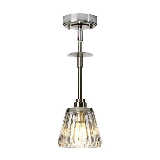 Elstead Lighting BATH-AGATHA1P-BN Agatha 1 Light Pendant - Brushed Nickel
