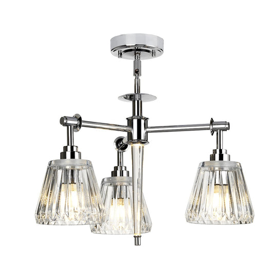 Elstead Lighting BATH-AGATHA3P-PC Agatha 3 Light Pendant - Polished Chrome