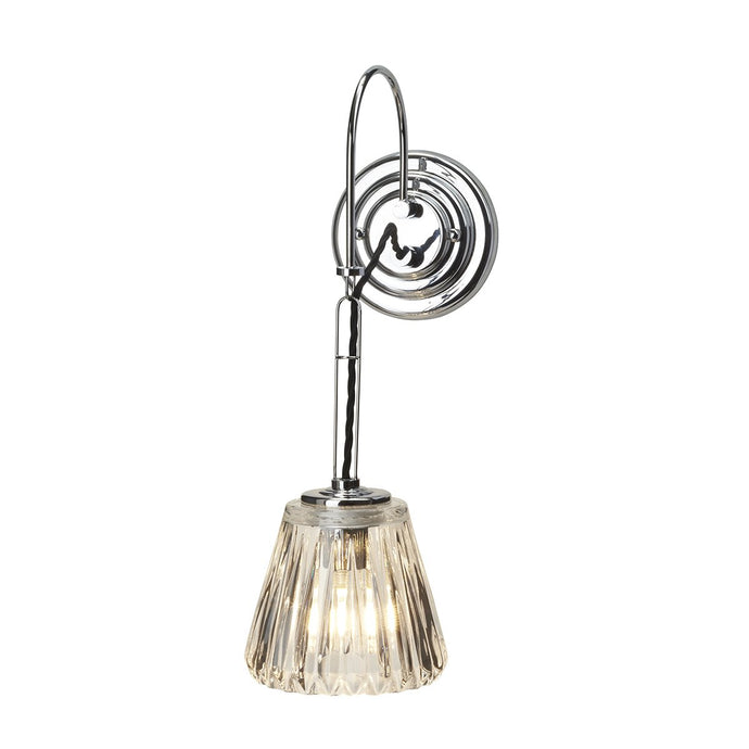 Elstead Lighting  BATH-DEMELZA-PC Demelza 1 Light Wall Light - Polished Chrome