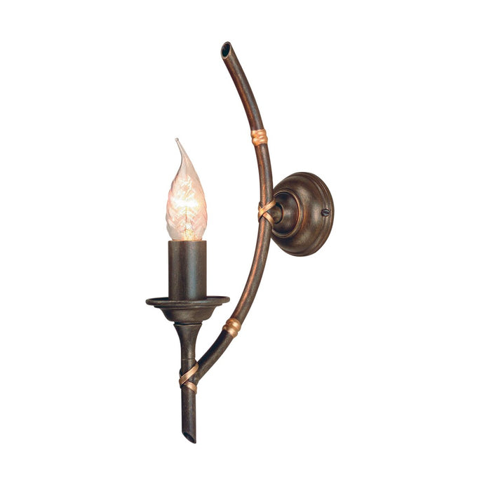 Elstead Lighting BB1-BRZ-PATINA Bamboo 1 Light Wall Light