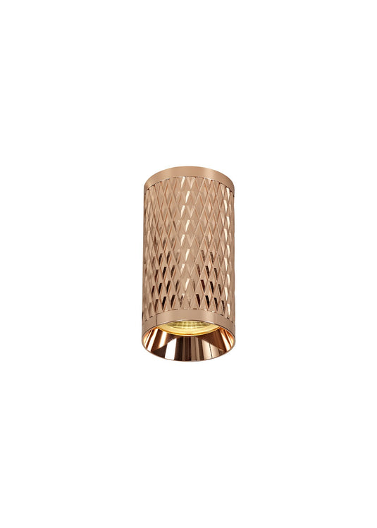 C-Lighting Beam 11cm Surface Mounted Ceiling Light, 1 x GU10, Rose Gold - 29298