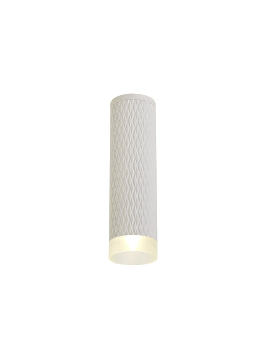 C-Lighting Beam 1 Light 20cm Surface Mounted Ceiling GU10, Sand White/Acrylic Ring - 29571