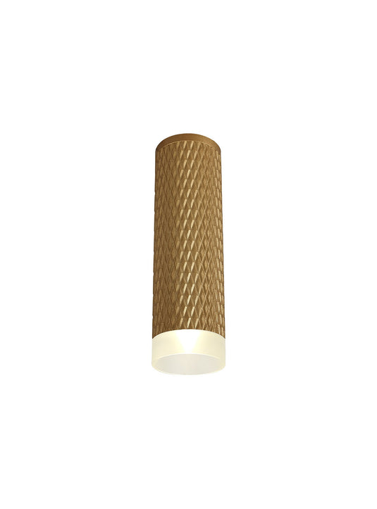 C-Lighting Beam 1 Light 20cm Surface Mounted Ceiling GU10, Champagne Gold/Acrylic Ring - 29572