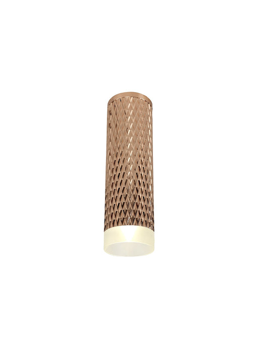 C-Lighting Beam 1 Light 20cm Surface Mounted Ceiling GU10, Rose Gold/Acrylic Ring - 29573