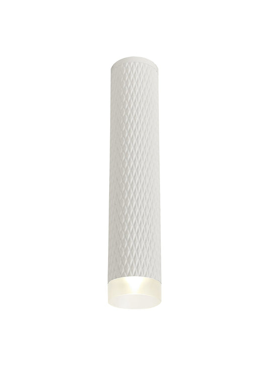 C-Lighting Beam 1 Light 30cm Surface Mounted Ceiling GU10, Sand White/Acrylic Ring - 29575