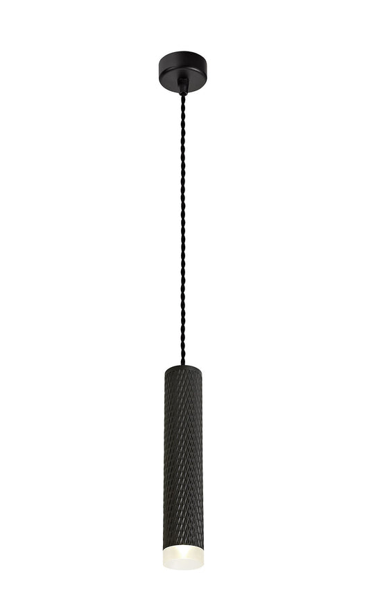 C-Lighting Beam 1 Light 30cm Pendant Light GU10, Sand Black/Acrylic Ring - 29588