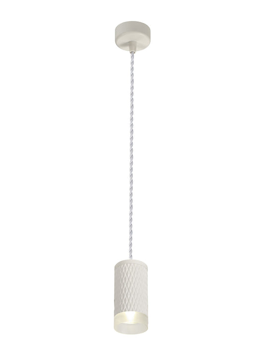 C-Lighting Beam 1 Light 11cm Pendant Light GU10, Sand White/Acrylic Ring - 29592