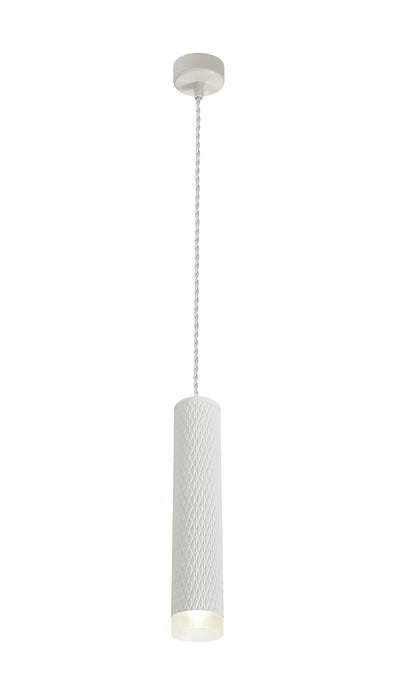 C-Lighting Beam 1 Light 30cm Pendant Light GU10, Sand White/Acrylic Ring - 29594