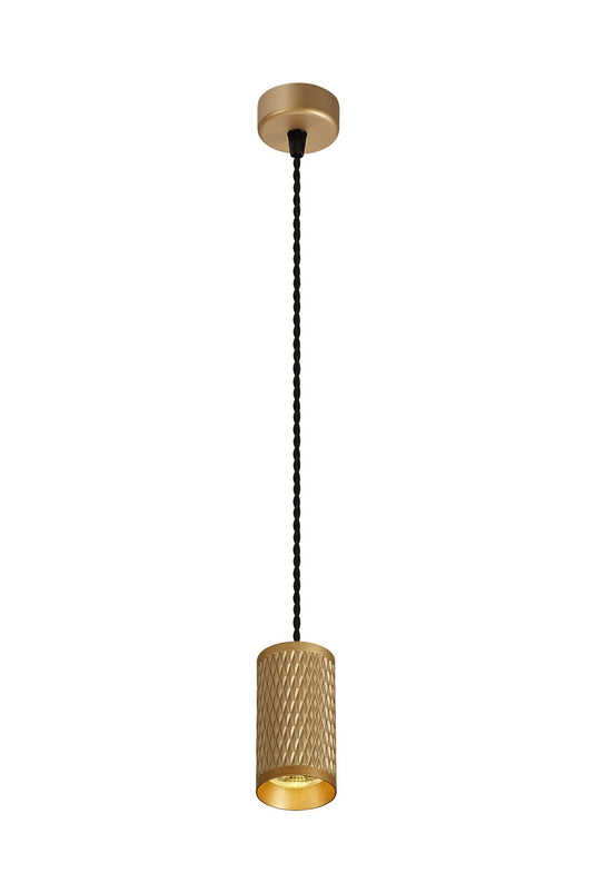 C-Lighting Beam 1 Light 11cm Pendant Light GU10, Champagne Gold - 29601