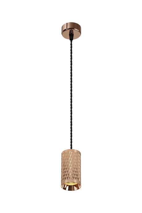 C-Lighting Beam 1 Light 11cm Pendant Light GU10, Rose Gold - 29610