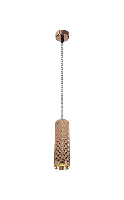 C-Lighting Beam 1 Light 20cm Pendant Light GU10, Rose Gold - 29611