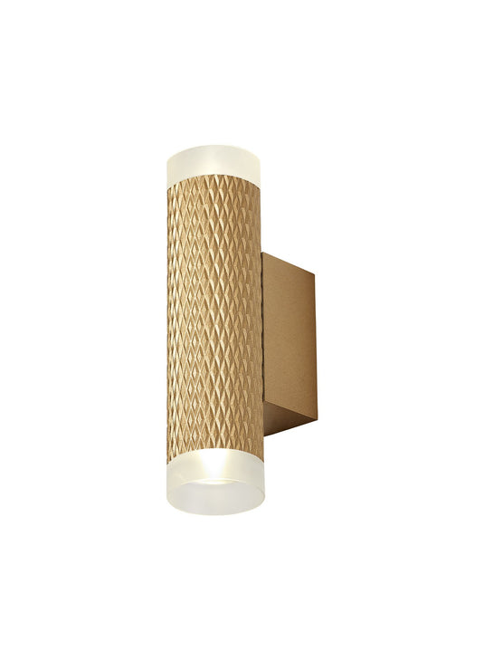 C-Lighting Beam 2 Light Wall Lamp GU10, Champagne Gold/Acrylic Rings - 29615