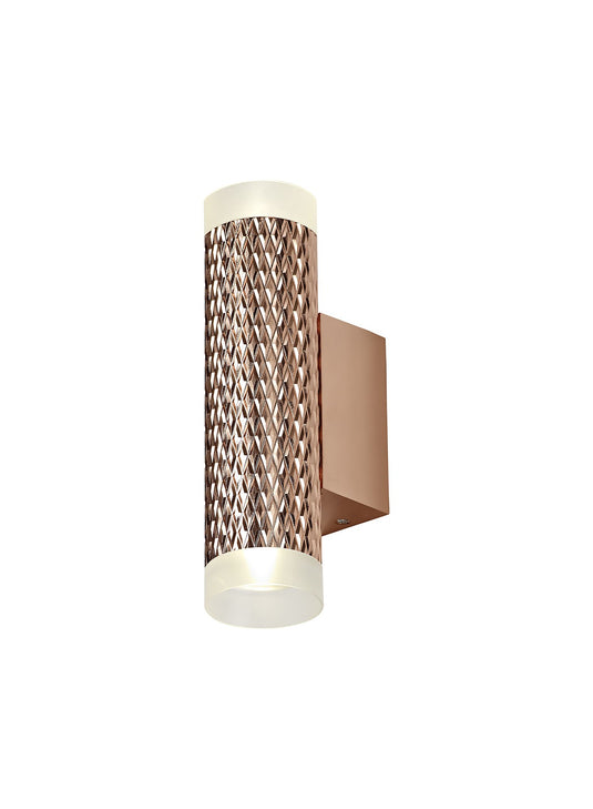 C-Lighting Beam 2 Light Wall Lamp GU10, Rose Gold/Acrylic Rings - 29616