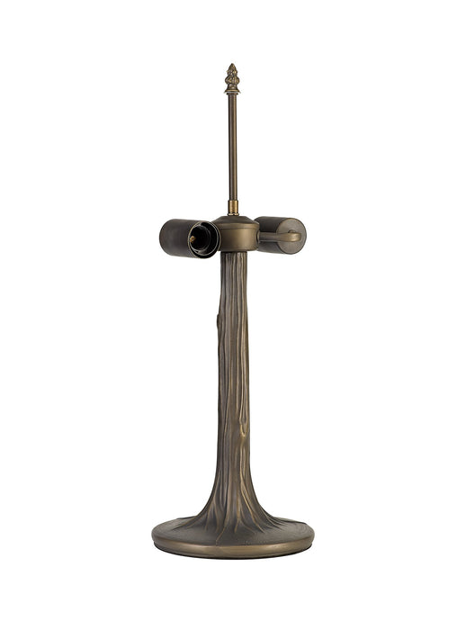 C-Lighting Bekesbourne 56cm Tree Like Table Lamp, 2 x E27, Aged Antique Brass - 28871