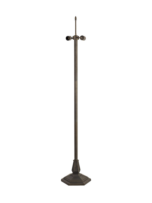 C-Lighting Bekesbourne Octagonal Floor Lamp, 2 x E27, Aged Antique Brass - 28881