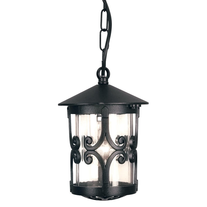 Elstead Lighting BL13B-BLACK Hereford 1 Light Porch Chain Lantern