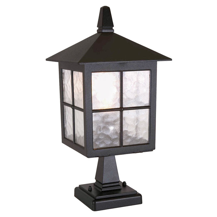 Elstead Lighting BL25-BLACK Winchester 1 Light Pedestal Lantern