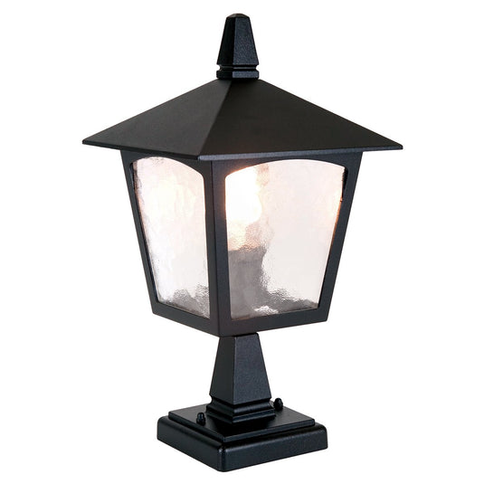 Elstead Lighting BL7-BLACK York 1 Light Pedestal Lantern