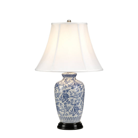 Elstead Lighting BLUE-G-JAR-TL Blue Ginger Jar 1 Light Table Lamp