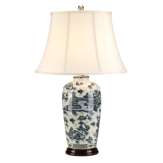 Elstead Lighting BLUE-TRAD-WP-TL Blue Traditional 1 Light Table Lamp