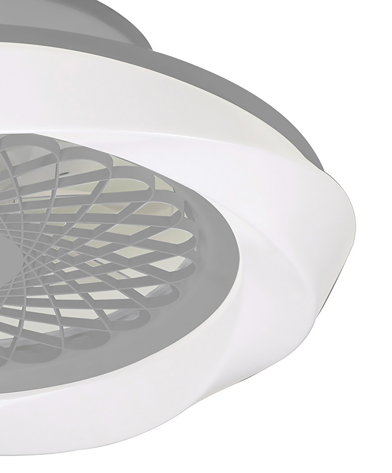 Load image into Gallery viewer, Mantra M7507 Boreal 70W LED Dimmable Ceiling Light With Built-In 35W DC Reversible Fan Silver Finish (Remote Control) - 43368
