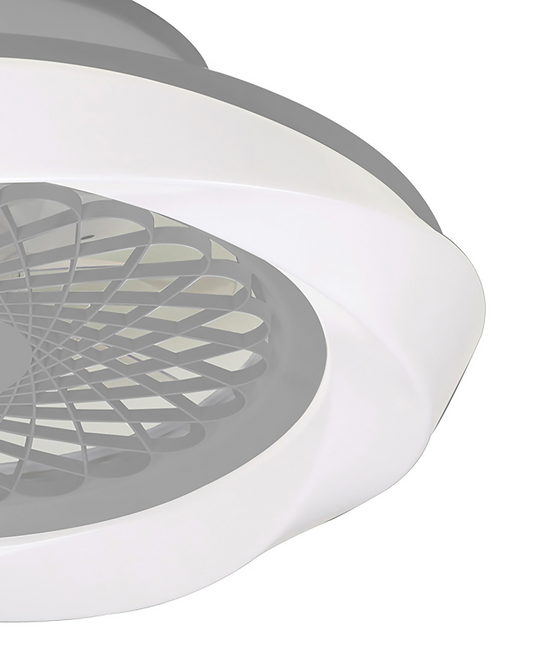 Mantra M7507 Boreal 70W LED Dimmable Ceiling Light With Built-In 35W DC Reversible Fan Silver Finish (Remote Control) - 43368