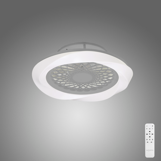 Mantra M7507 Boreal 70W LED Dimmable Ceiling Light With Built-In 35W DC Reversible Fan Silver Finish (Remote Control) - 43368