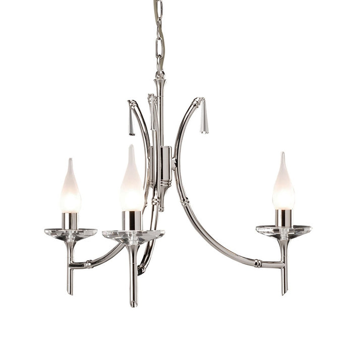 Elstead Lighting BR3-NICKEL Brightwell 3 Light Chandelier