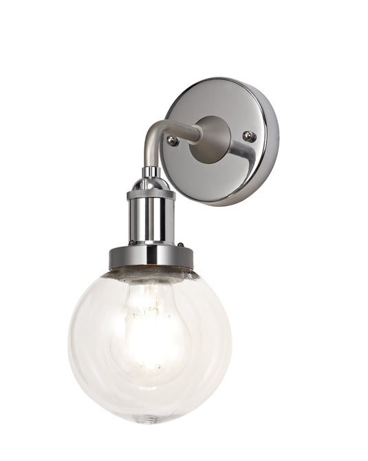 C-Lighting Brenchley Wall Lamp 1 Light E27 IP65 Exterior Titanium Silver/Polished Chrome - 29284