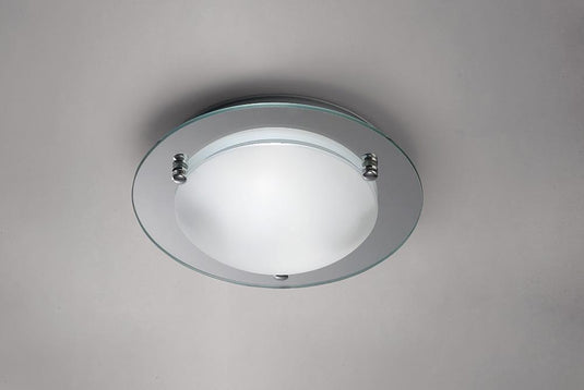 Deco D0014 Brooklyn Ceiling 300mm Round 2 Light E27 Polished Chrome