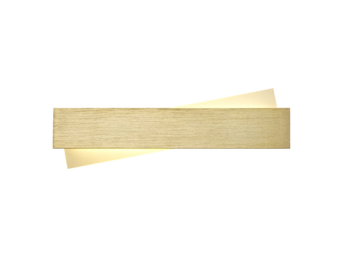 C-Lighting Buckland Wall Lamp, 1 x 8W LED, 3000K, 640lm, Brushed Gold/Frosted White, 3yrs Warranty - 28649
